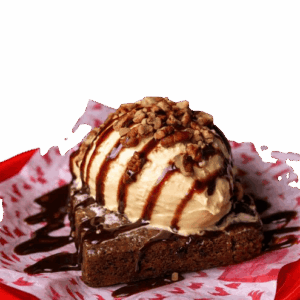 Brownie con helado de Vainilla
